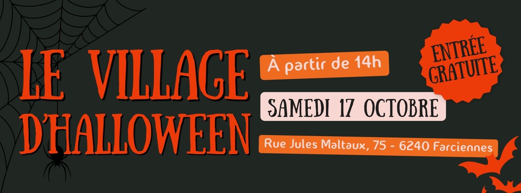Village d'Halloween 2026 - Couverture Facebook